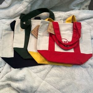 Trader Joe’s 2025 Holiday Mini Canvas Tote Bag Full Set of 4